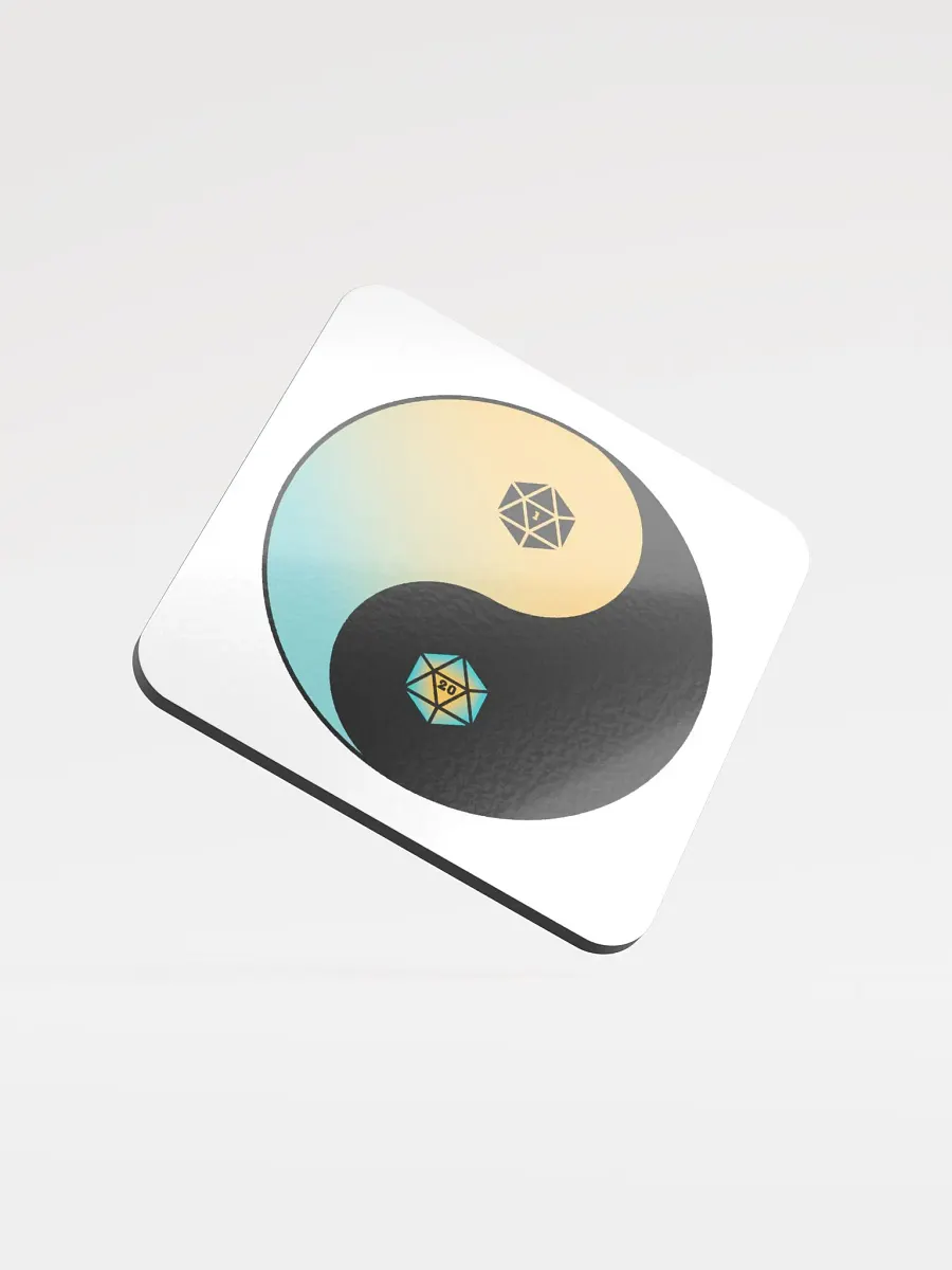 d20 Yin Yang Gradient Coaster product image (1)