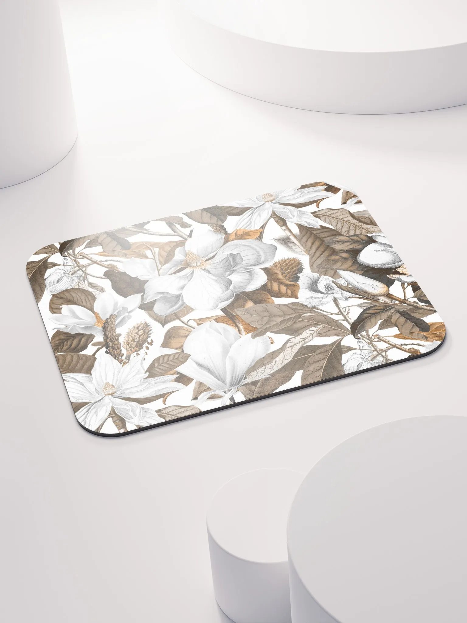White Magnolia Grandiflora Mouse Pad product image (5)