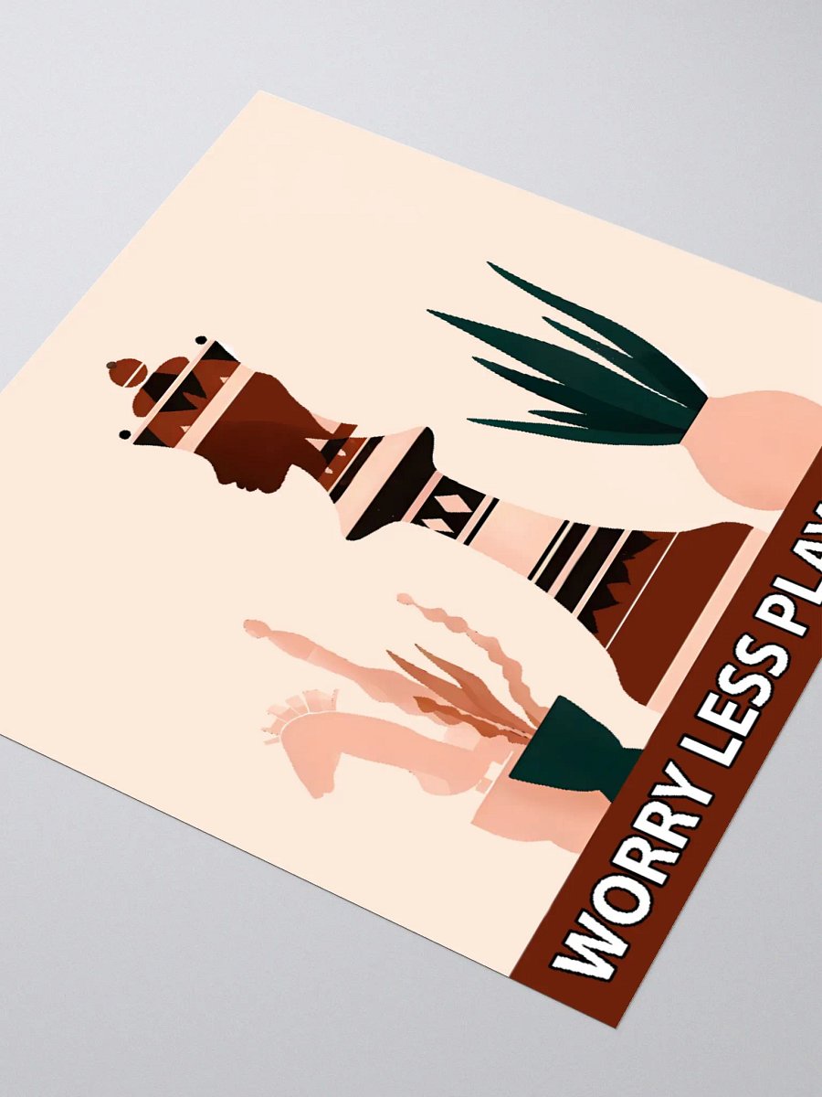 WORRY LESS PLAY CHESS STICKER product image (3)