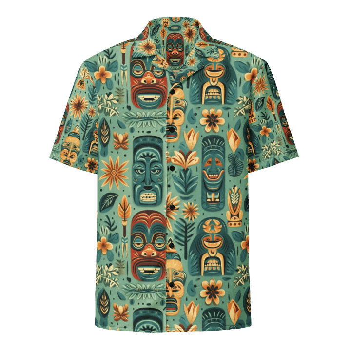 Tropical Tiki Mask Hawaiian Shirt product image (1)