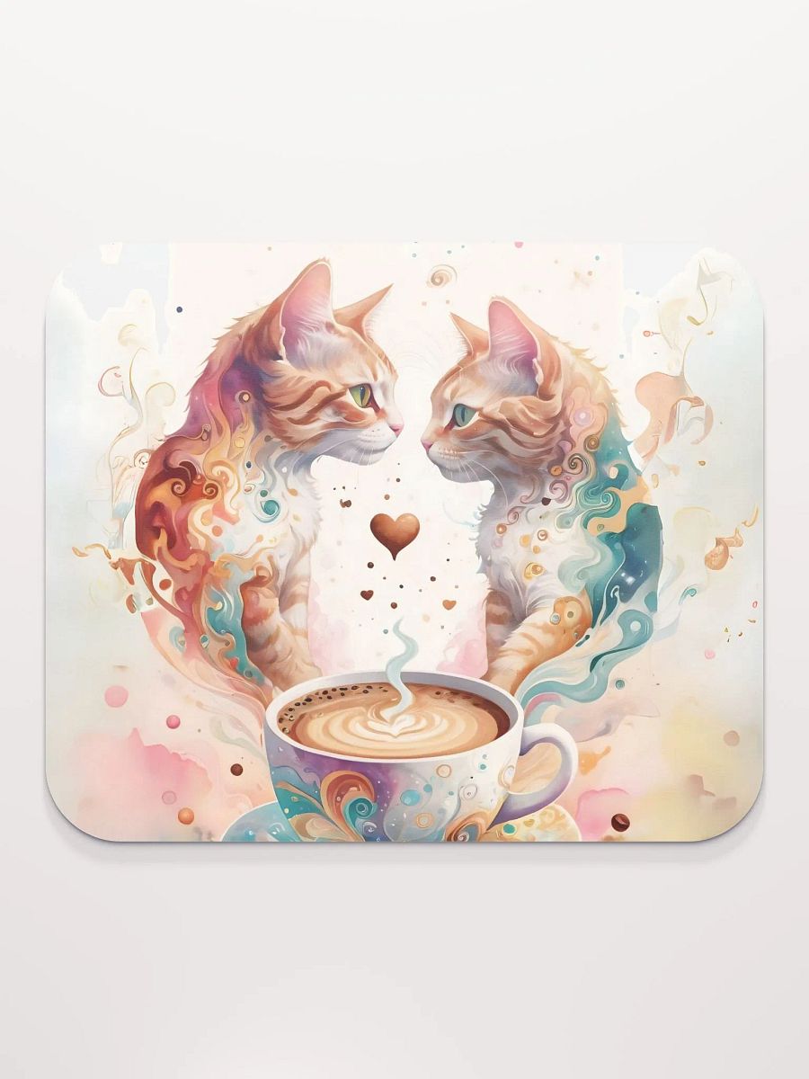 Love Cats & Coffee Mouse Pad product image (3)