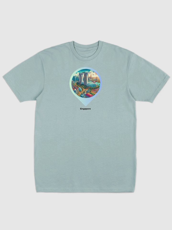 Premium Cotton Heavyweight Tee - Classic Comfort | AI Design: Singapore Skyline product image (1)