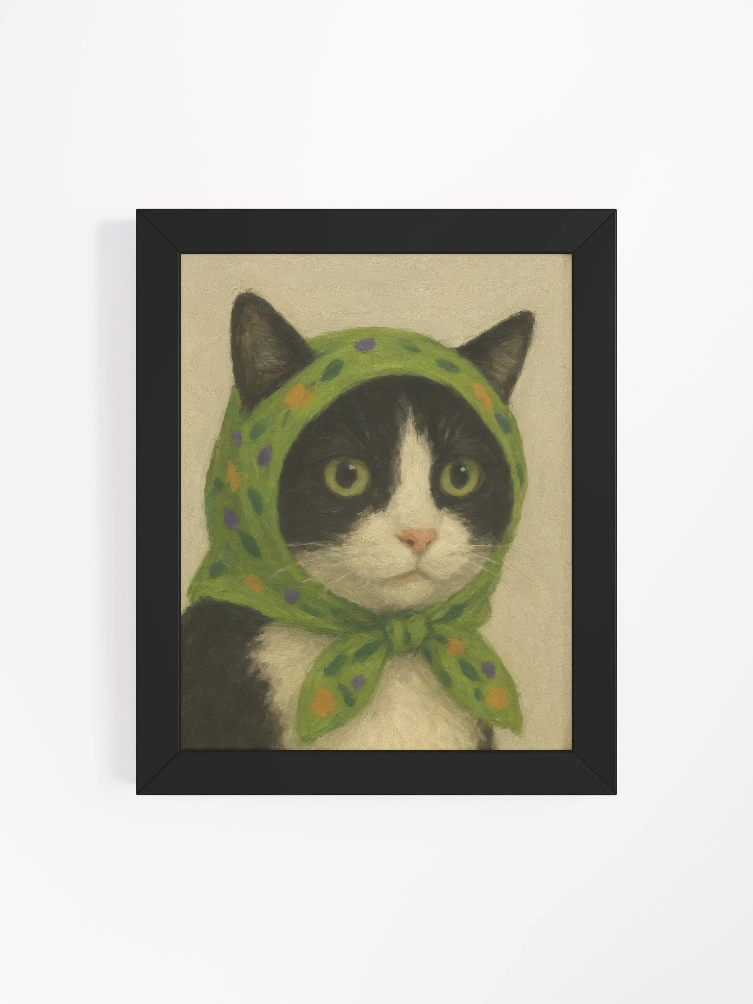 Framed Print - Babushka Cat Portrait 'Flora' product image (4)