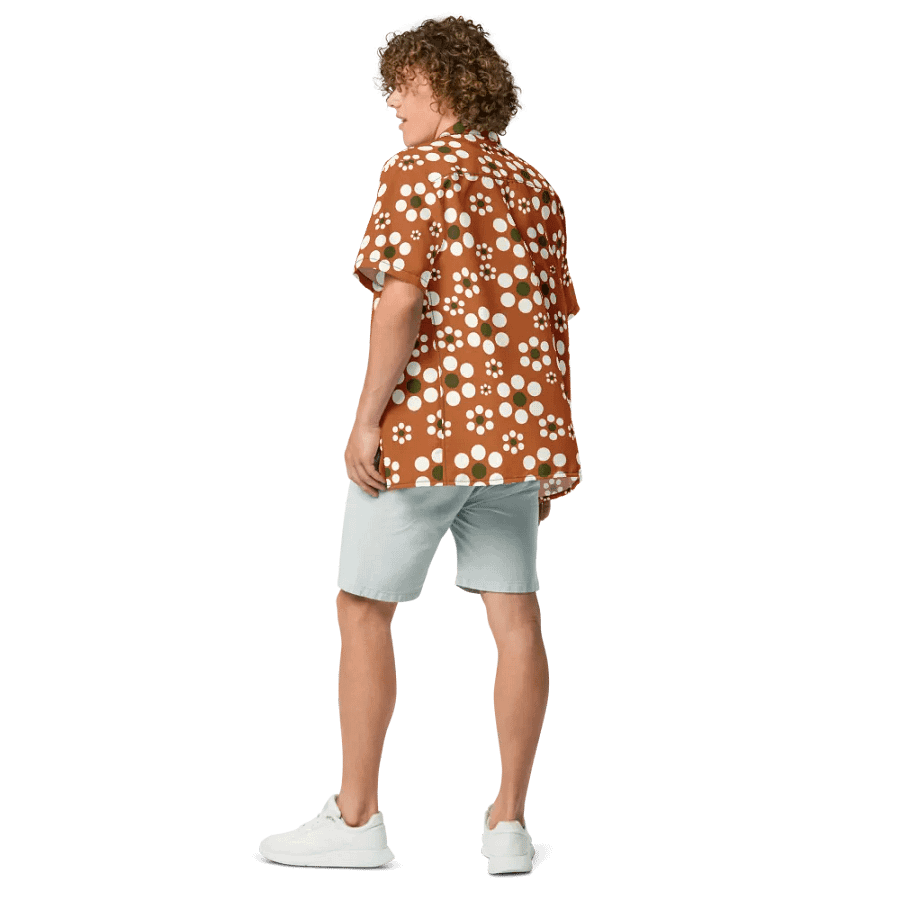 Mexican Floral TerracottaHawaiian Shirt product image (11)