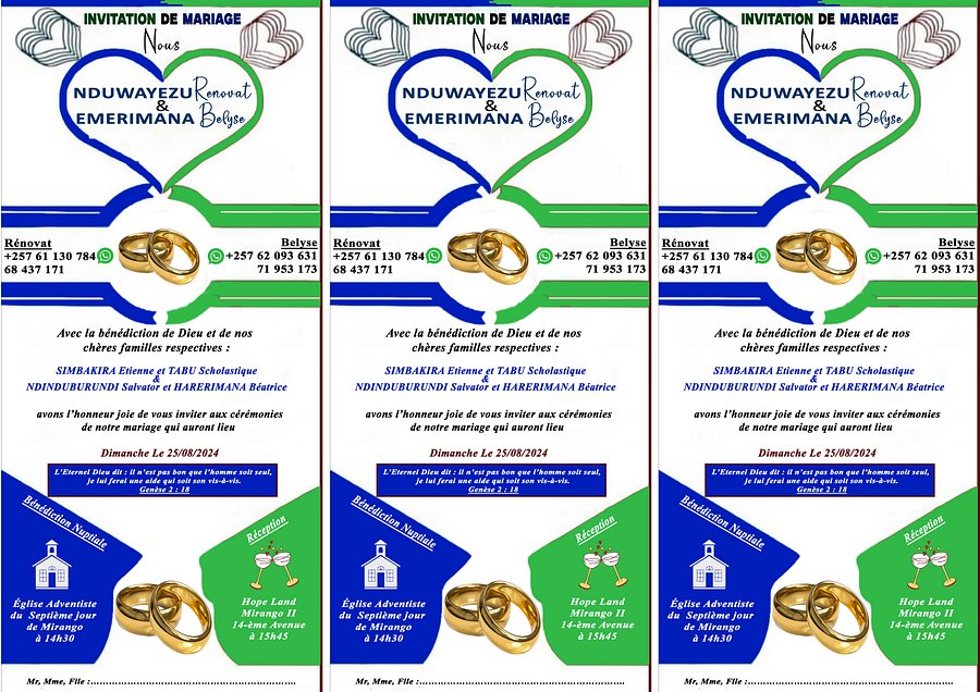 Invitation de Mariage PSD product image (2)