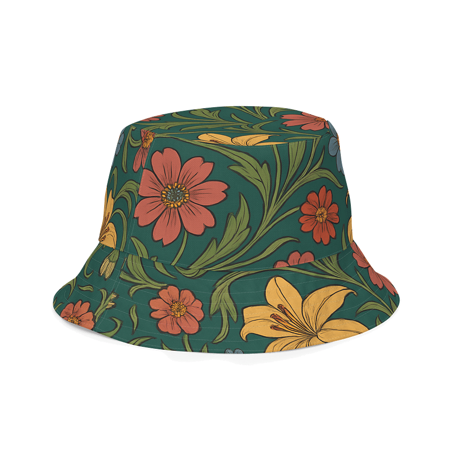 Vintage Floral Bucket Hat – Reversible Summer Festival Hat with Retro Botanical Print product image (3)