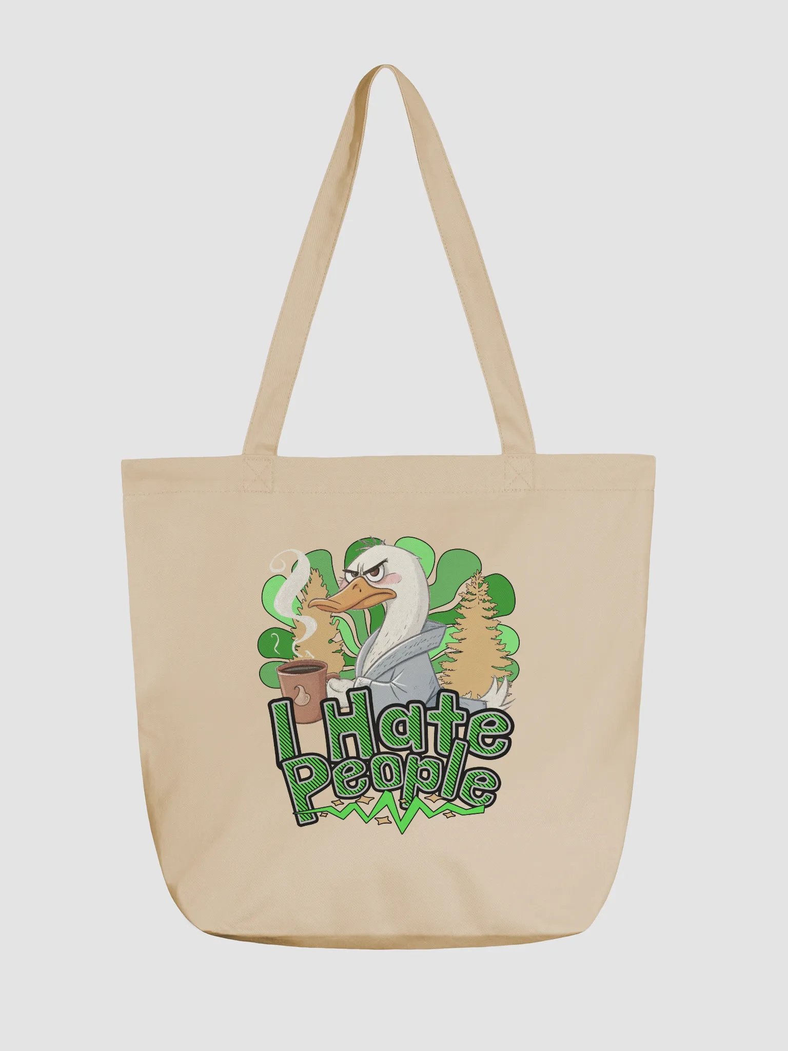 I Hate People Goose Quirky Eco-Friendly Tote Bag product image (5)