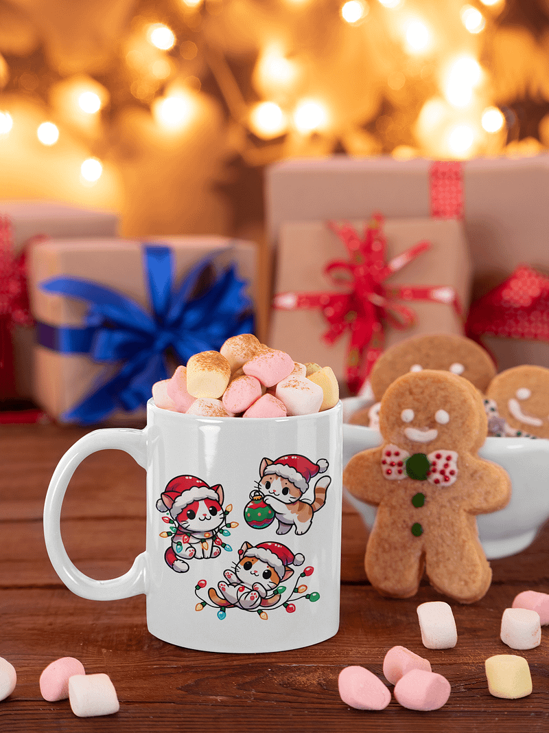Festive Feline Friends Mug - Merry Catmas Collection