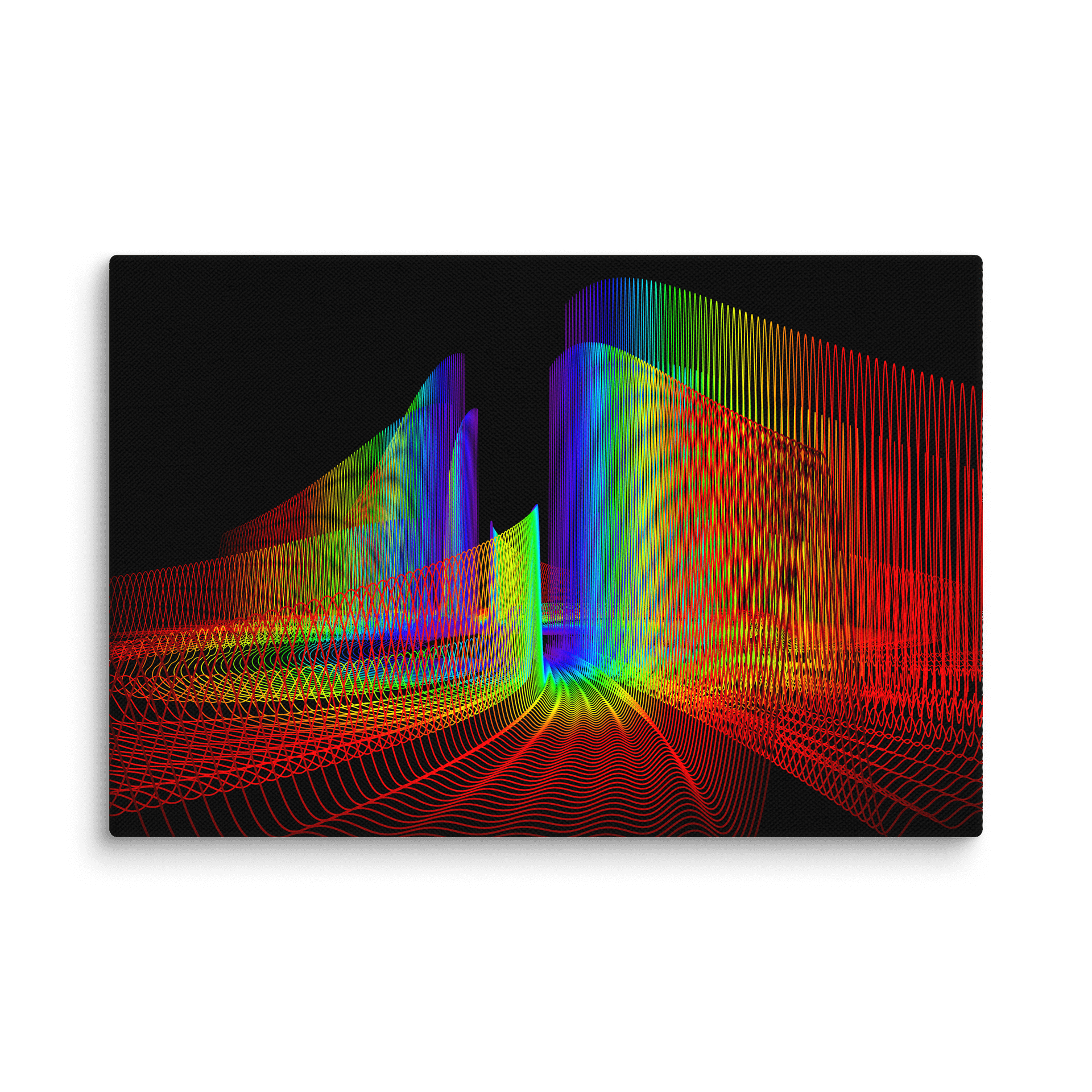 Sparse Spectral Spaceport Zeta - Diffraction Curves Physics Art Canvas Print product image (1)