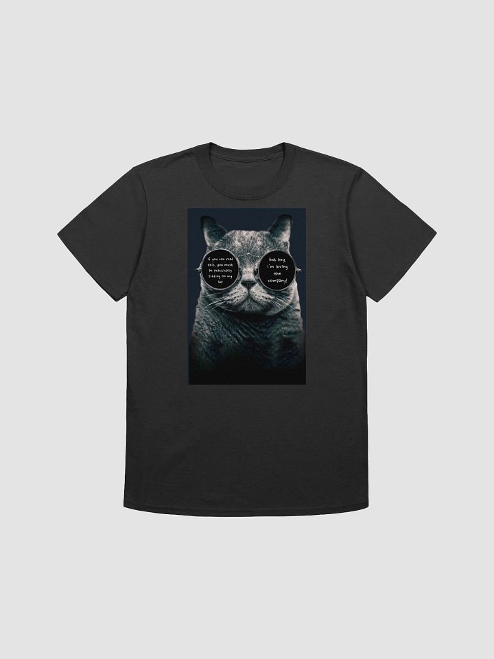 Whiskered Wisdom Glasses T-Shirt product image (1)