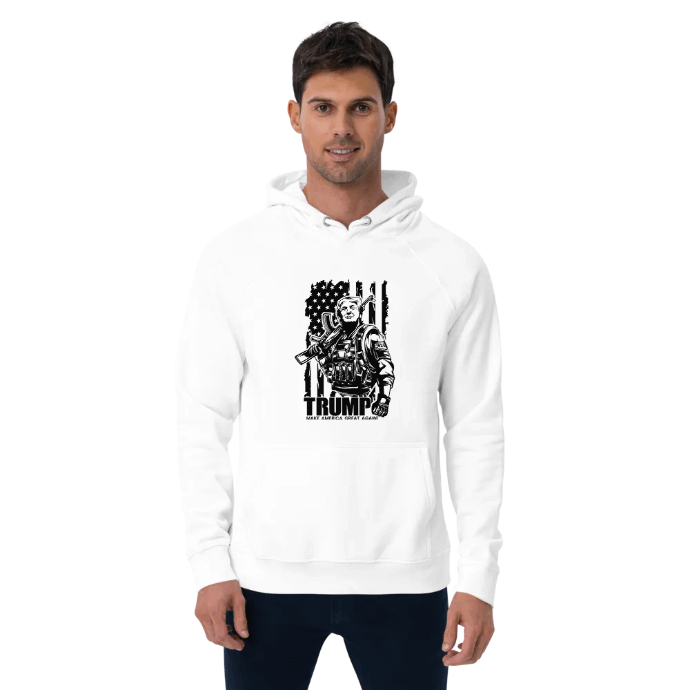 Trump AK47 - Unisex Eco Raglan Hoodie product image (9)