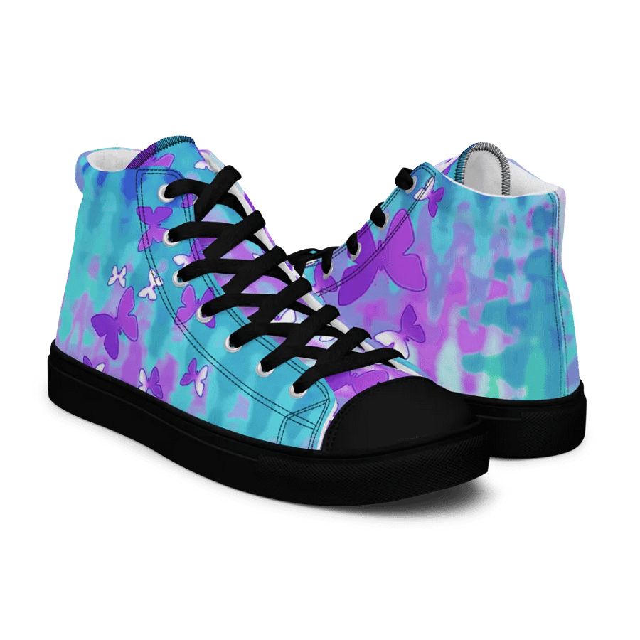 Butterfly shimmer High Top Canvas Shoes (womens) product image (7)