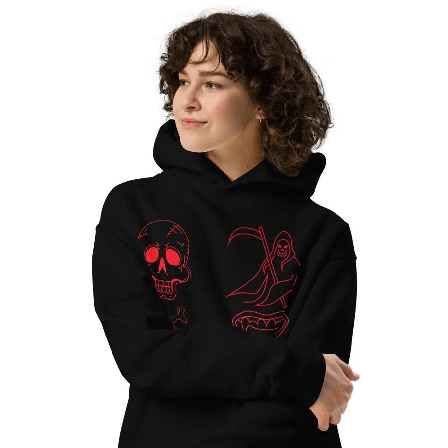 Spooky Line Art Oversized Hoodie product image (6)