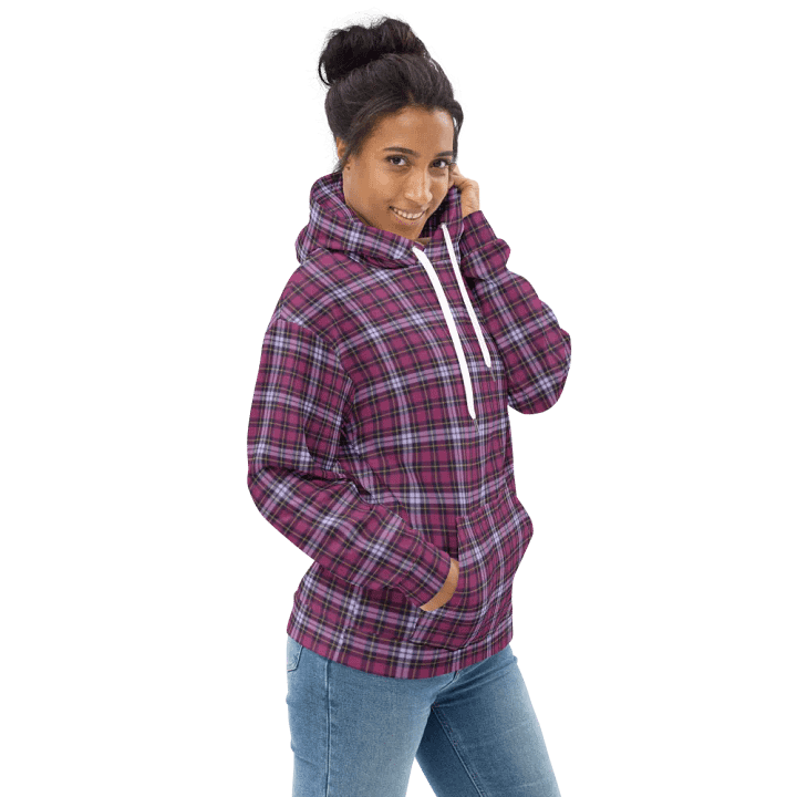 Bright Purple Plaid Hoodie product image (1)