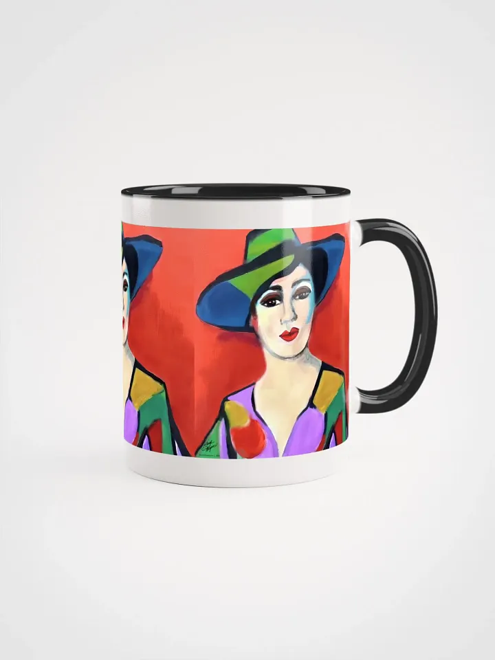 Donna with Hat Color Enamel Mug product image (1)
