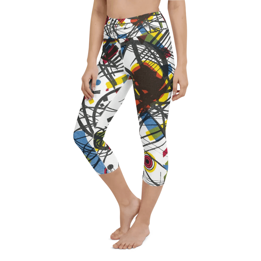 Abstract Lithographic Pattern Design Yoga Capri Legging - V3 product image (8)