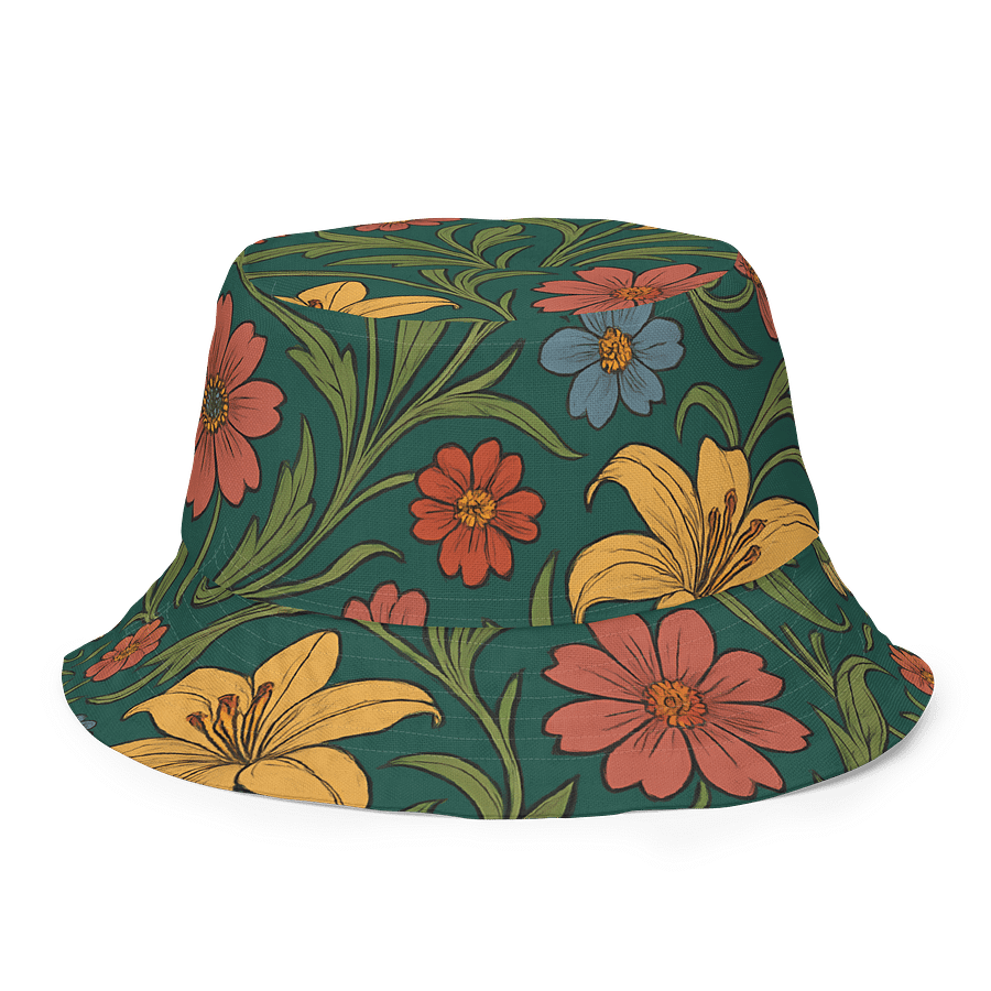 Vintage Floral Bucket Hat – Reversible Summer Festival Hat with Retro Botanical Print product image (1)