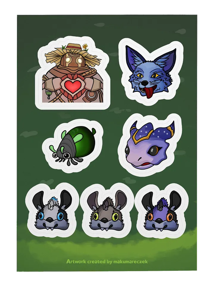 Palia Emotes Set - Kiss Cut Sticker Sheet product image (1)