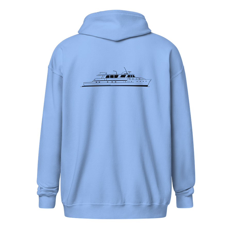 "M/Y Tangaroa" Zip-Up Hoodie – Reliable Comfort, Everyday Layer (Light Colours) product image (2)