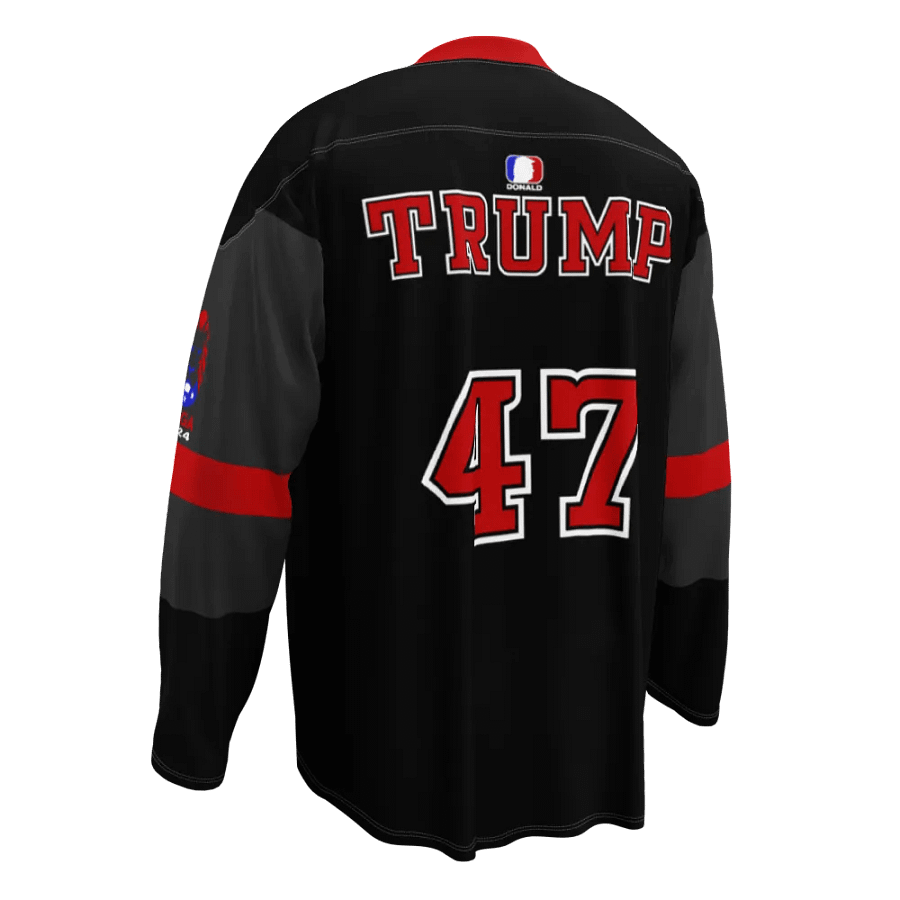 Trump Dark MAGA Hockey Jersey product image (3)