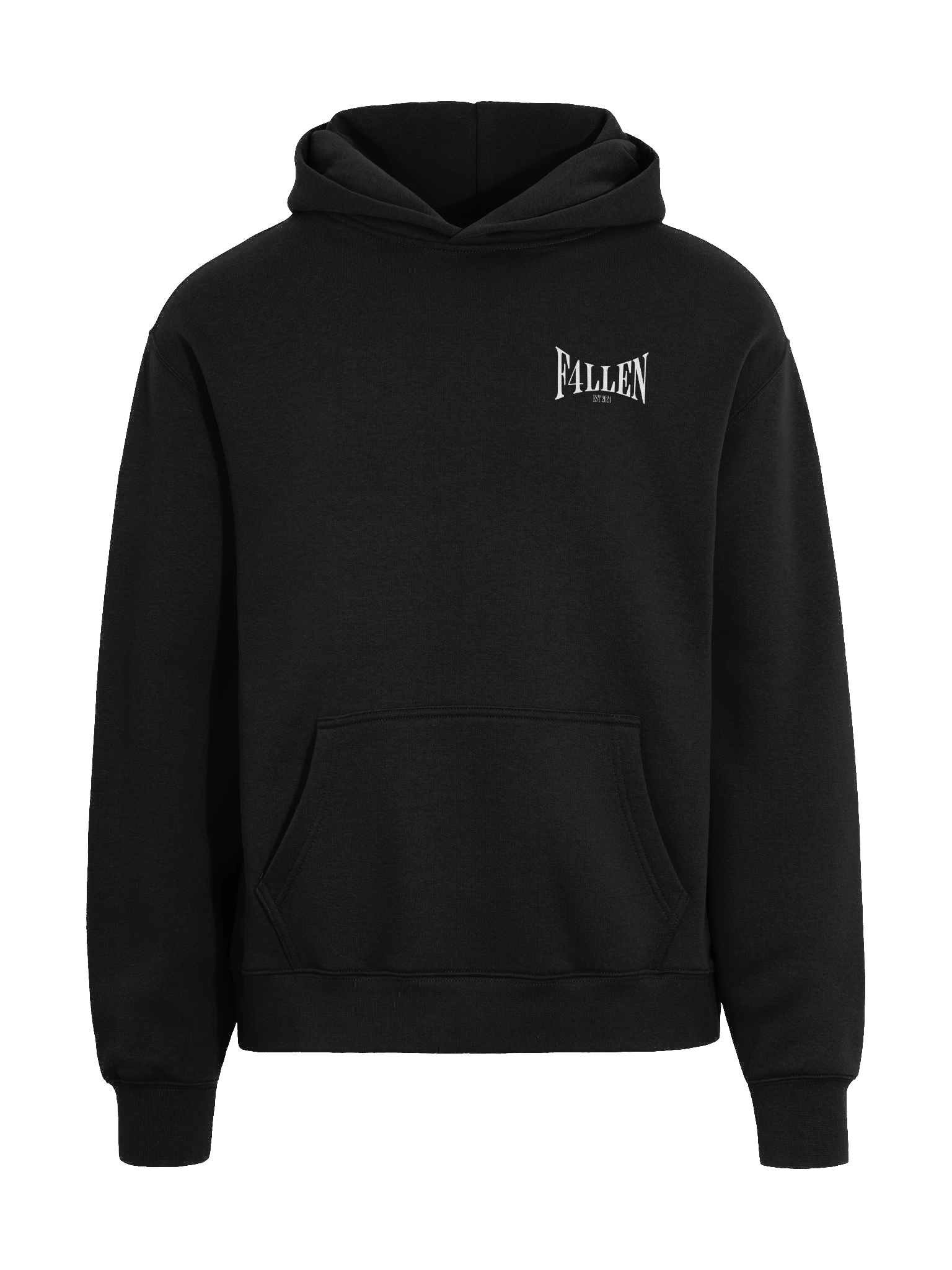 F4LLEN Red Flower Hoodie [ Black ] product image (3)