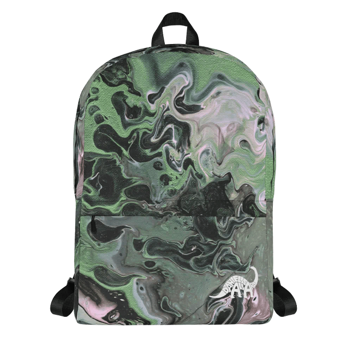 Metallic Green Fluid Acrylic Backpack product image (1)