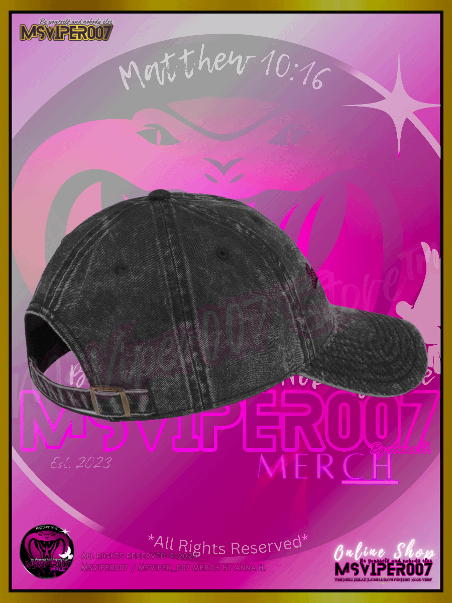 Vintage Cap [ Embroidered Design(s) ] - MsViper007's " Lady Gamers [flamingo]" Vintage Cotton Twill Cap by Anna H. product image (3)