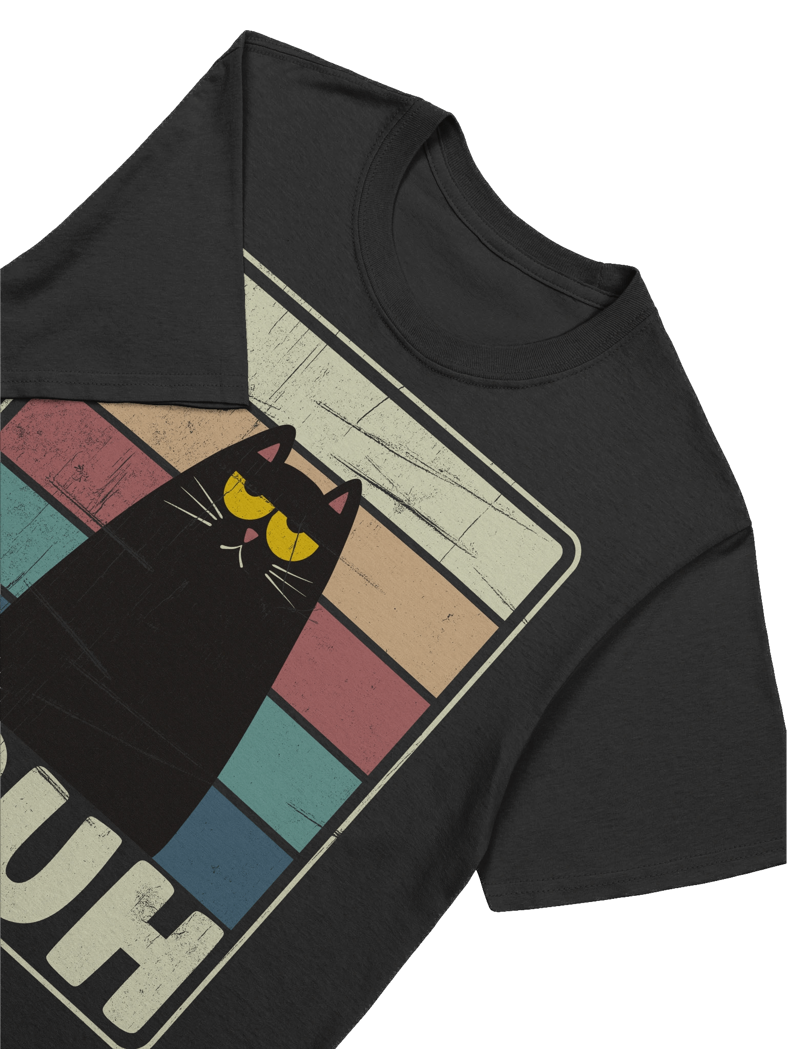 Retro BRUH Black Cat T-Shirt product image (54)