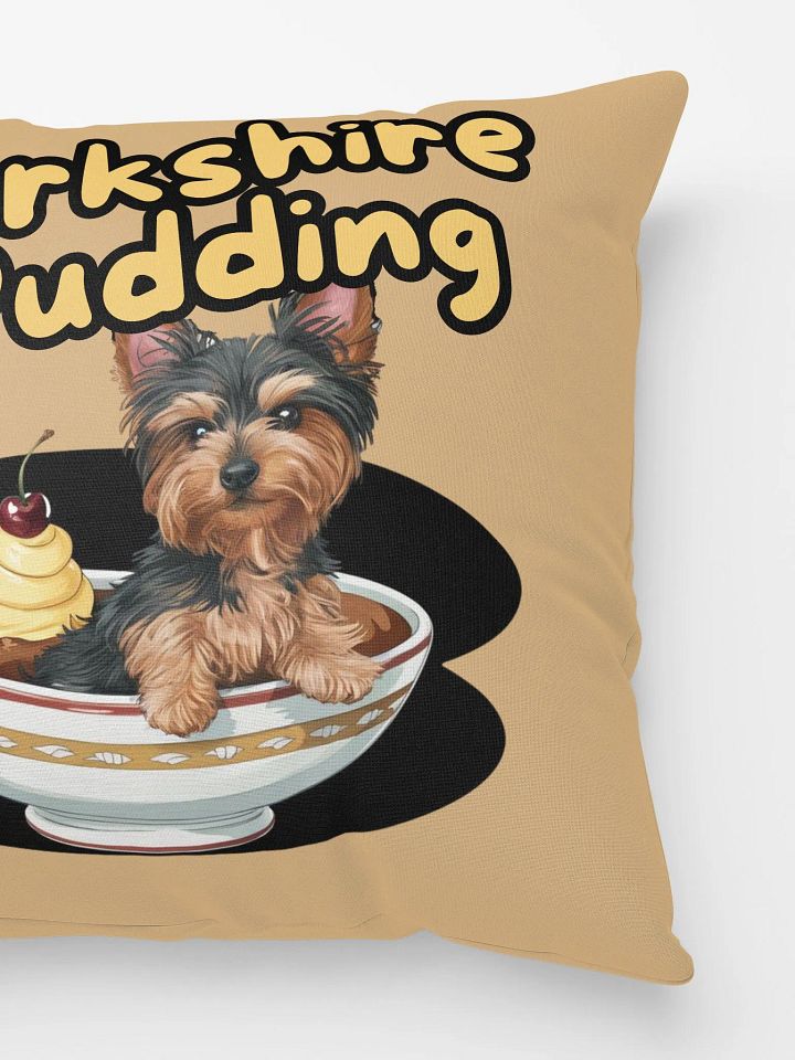 Cute Yorkshire Pudding Pillow with Terrier Dog Design product image (2)