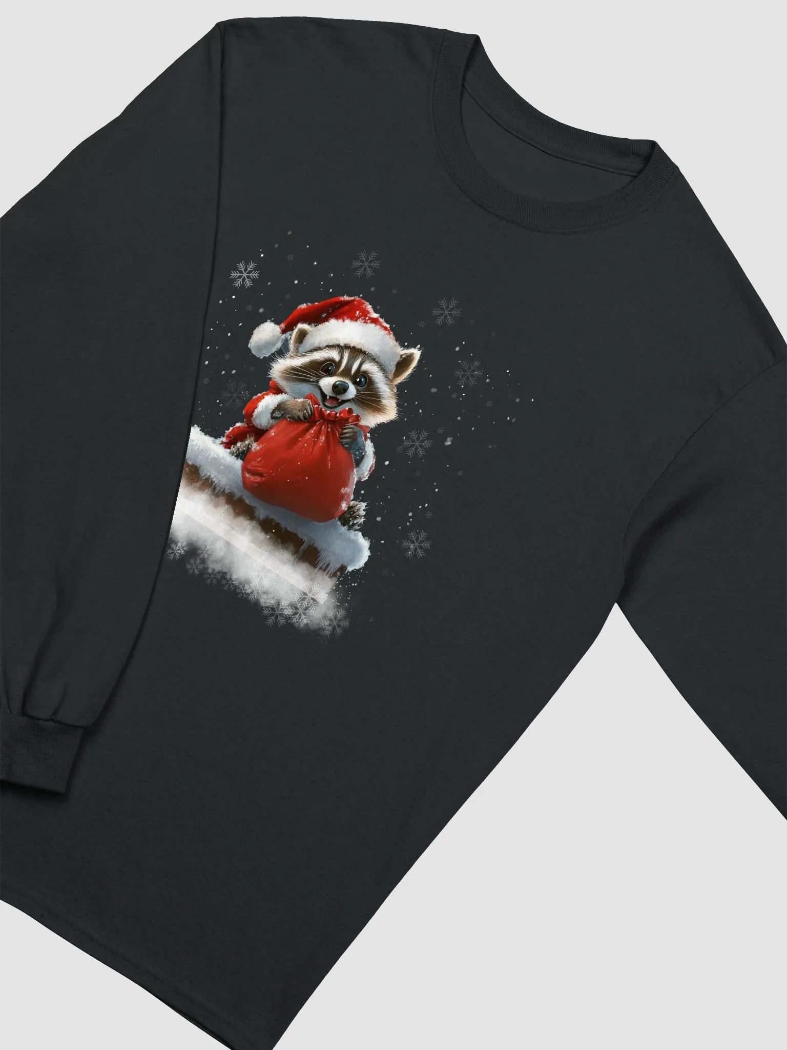 Santa Raccoon Long Sleeve Tee product image (3)