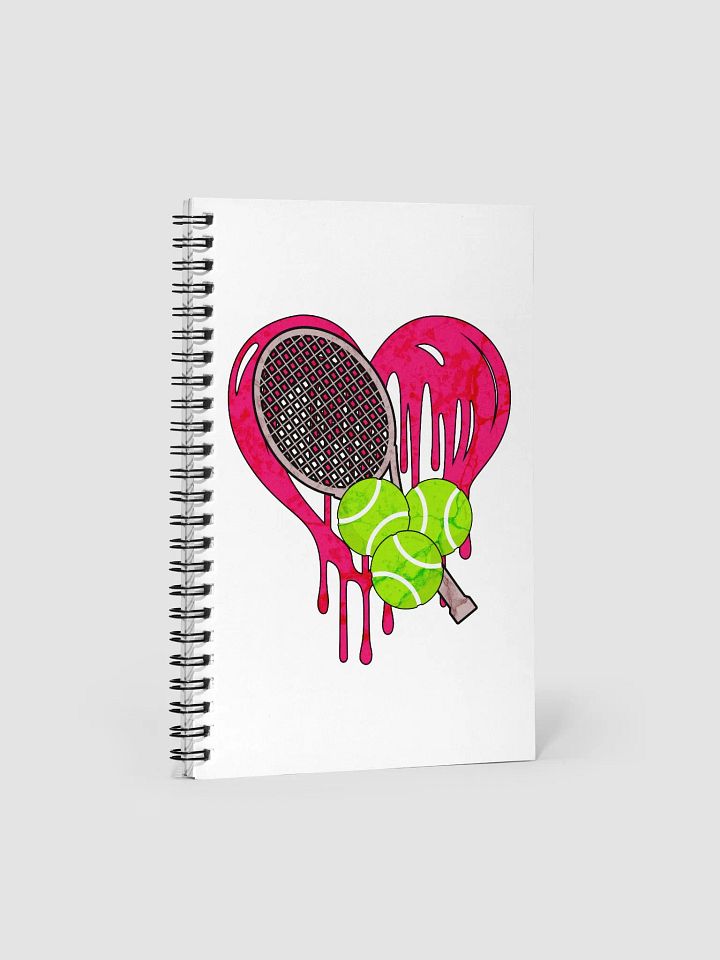Heart Tennis Graffiti Love Spiral Notebook product image (1)