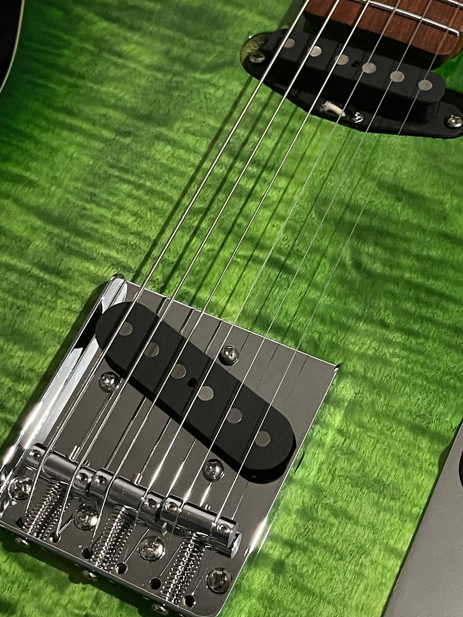 GD Guitars Super T Tele Style 2025 - Green Burst - GD Pickups Custom Alnico 3 Tele Set - Case Included product image (9)