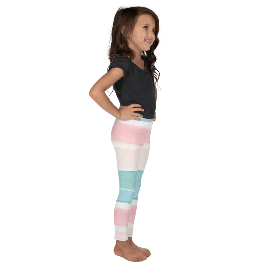 Pastel Striped Printed Kids Leggings product image (3)
