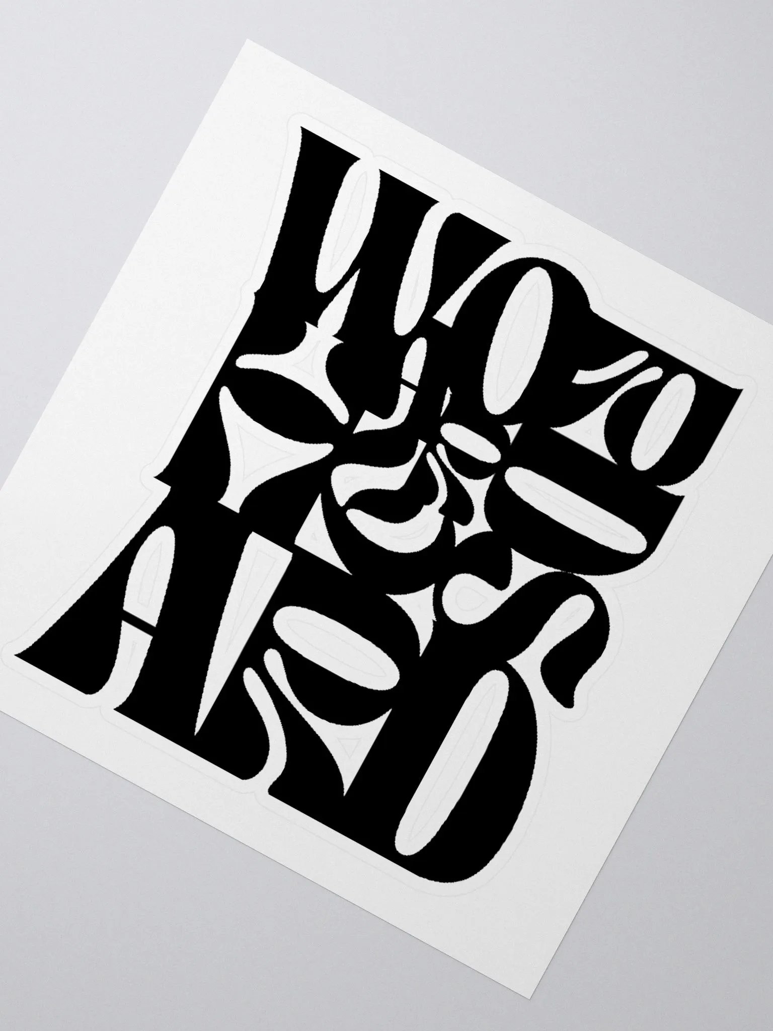 Words Are Hard Sticker BLK product image (2)