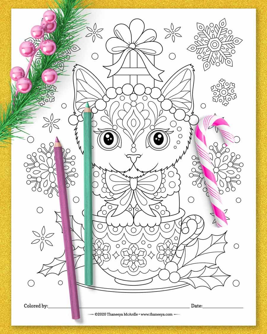 Christmas Animals Coloring Pages product image (7)