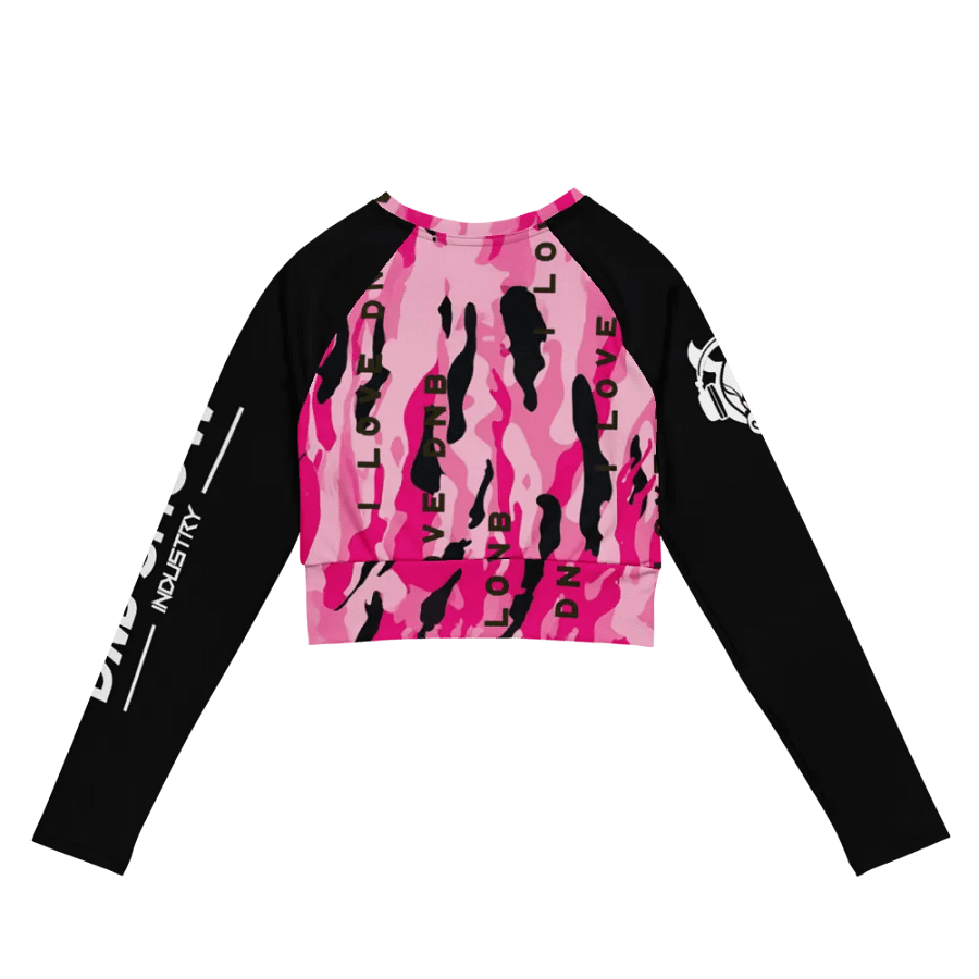 'I LOVE DNB' Pink Camo Crop Top product image (7)