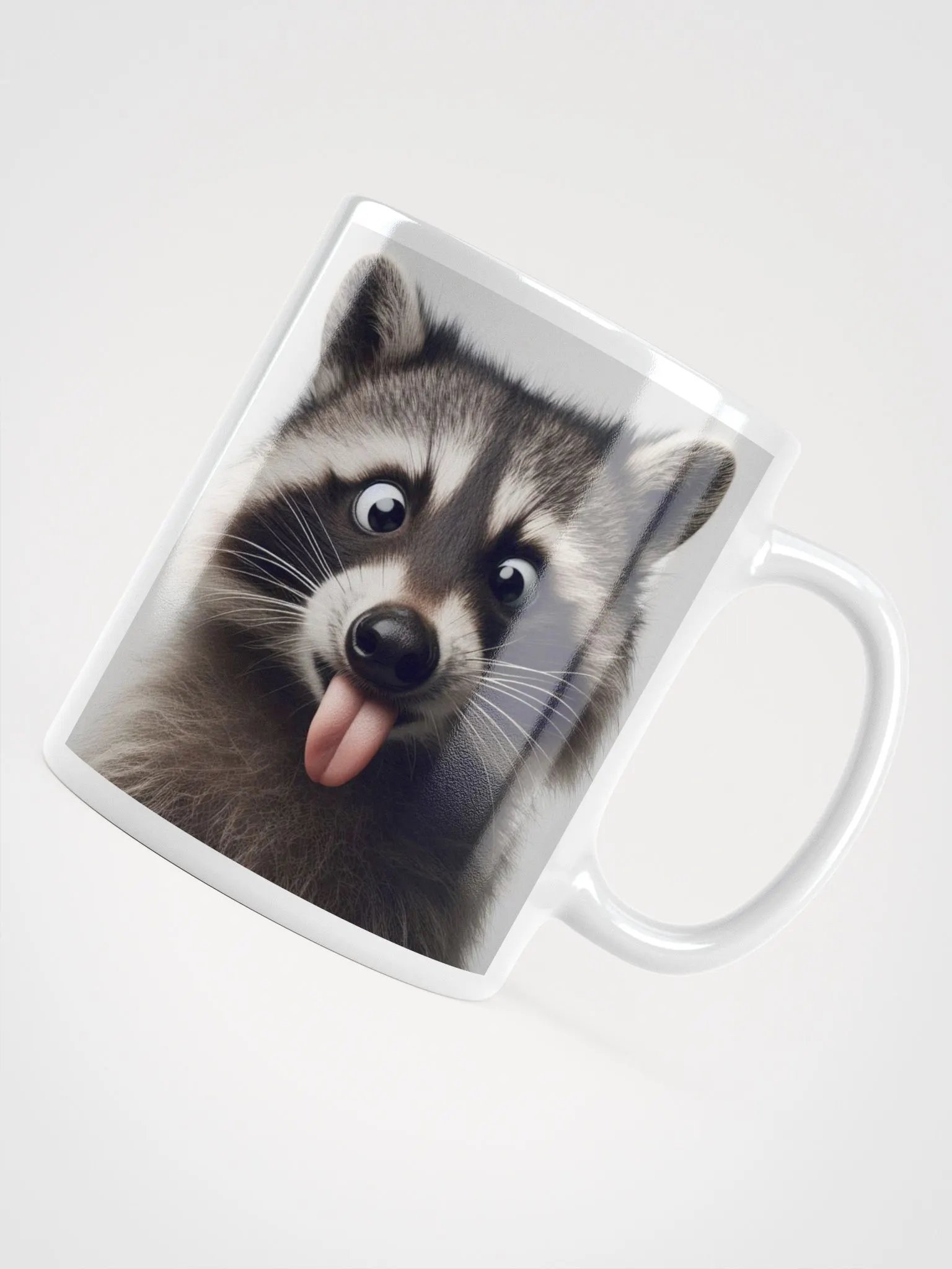 Rude Raccoon #Humorous Mug - White product image (4)