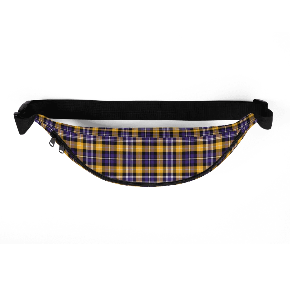Purple and Yellow Gold Plaid Fanny Pack product image (5)