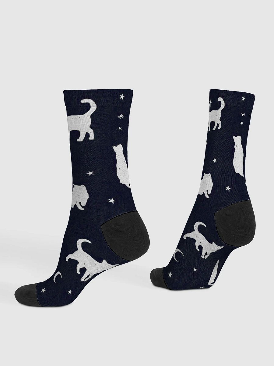 Starry Cats - Black - Crew Socks product image (4)