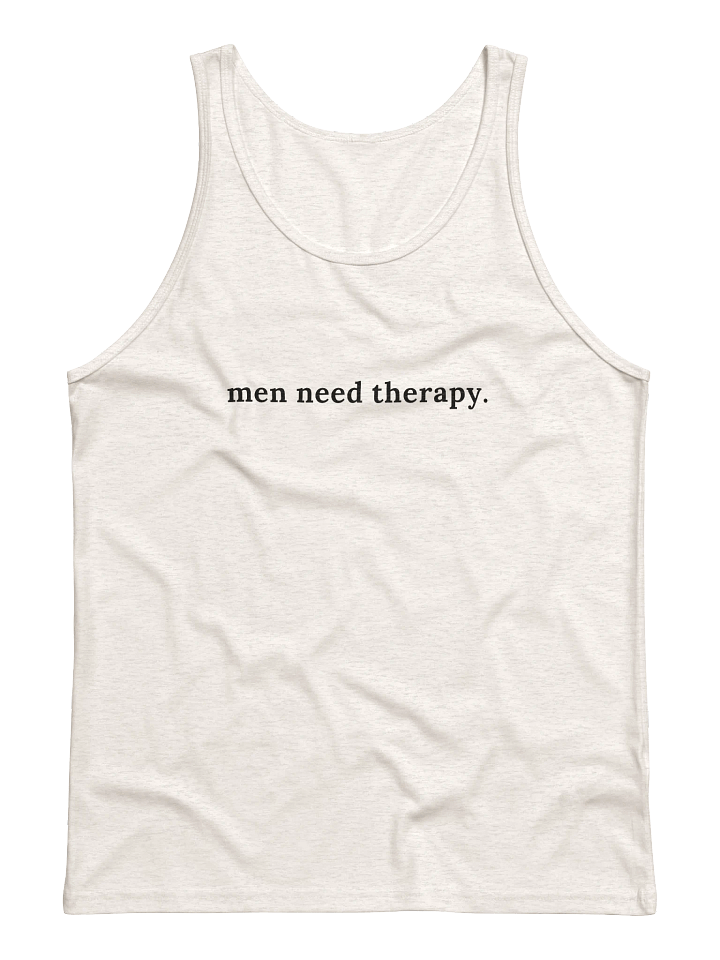 Men Need Therapy Tank (Oatmeal) product image (1)
