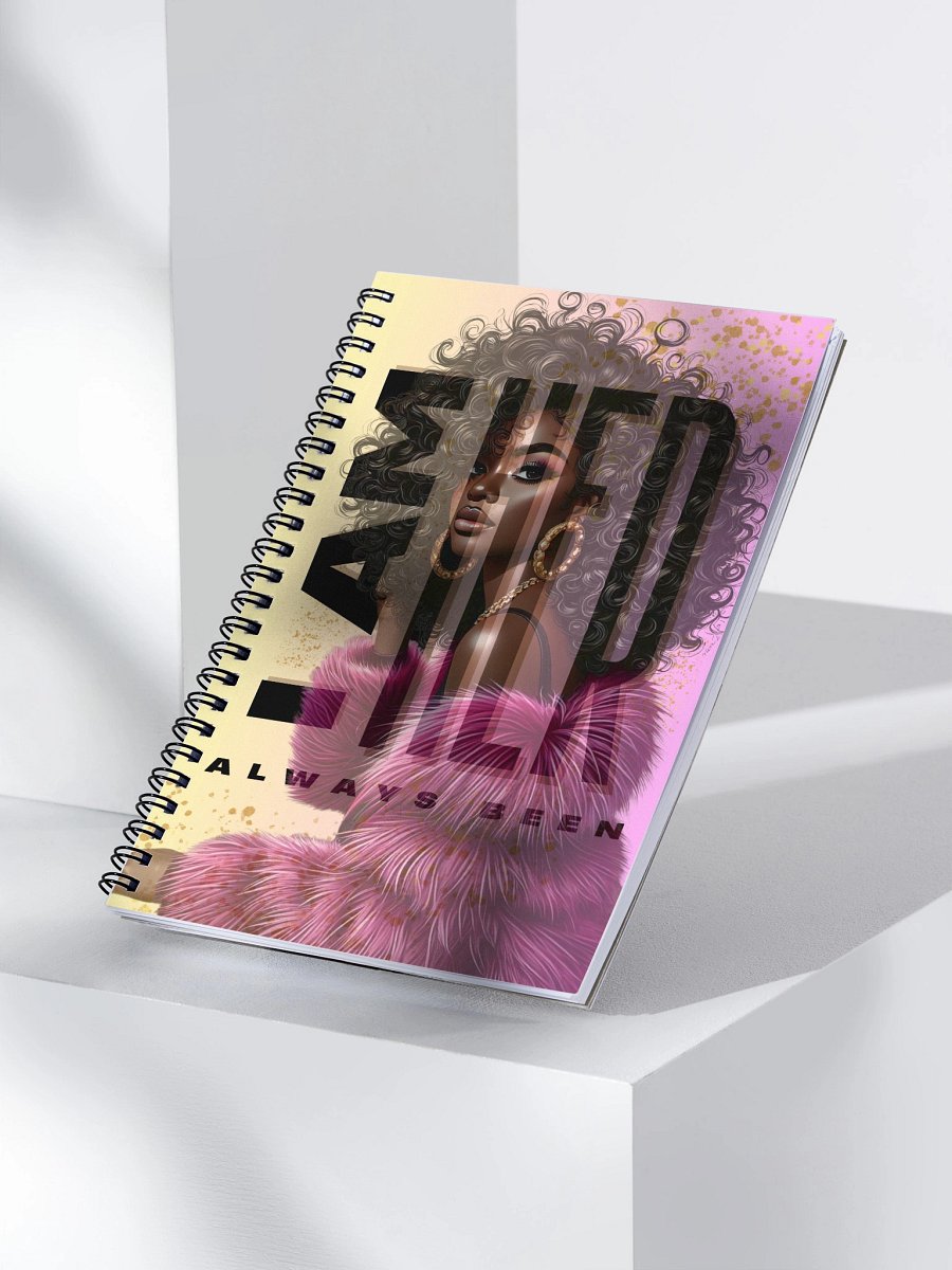 “I AM HER.” Soft Life Notebook – Pink & Gold Spiral Journal product image (4)