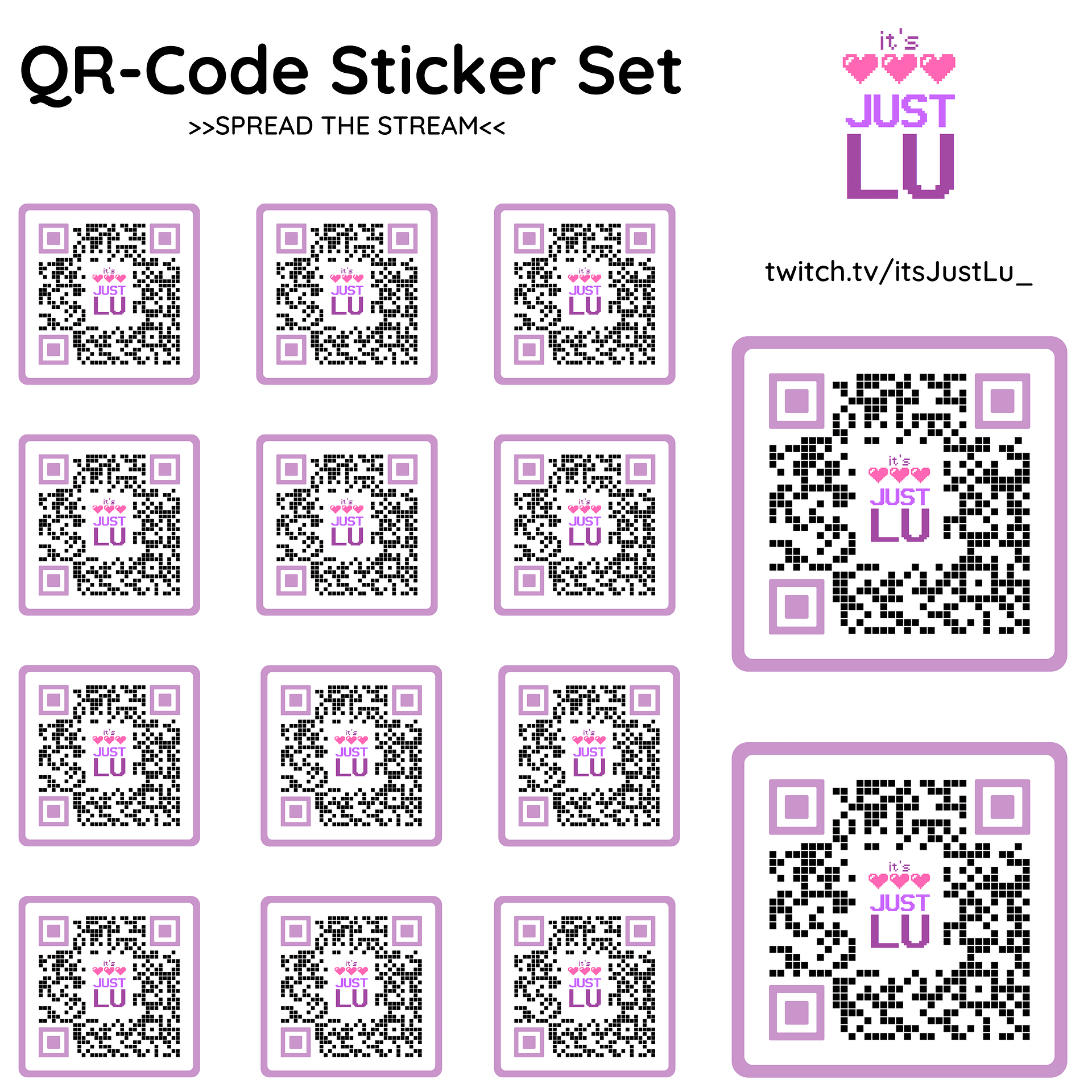 QR-Code Sticker Set (printable) product image (1)
