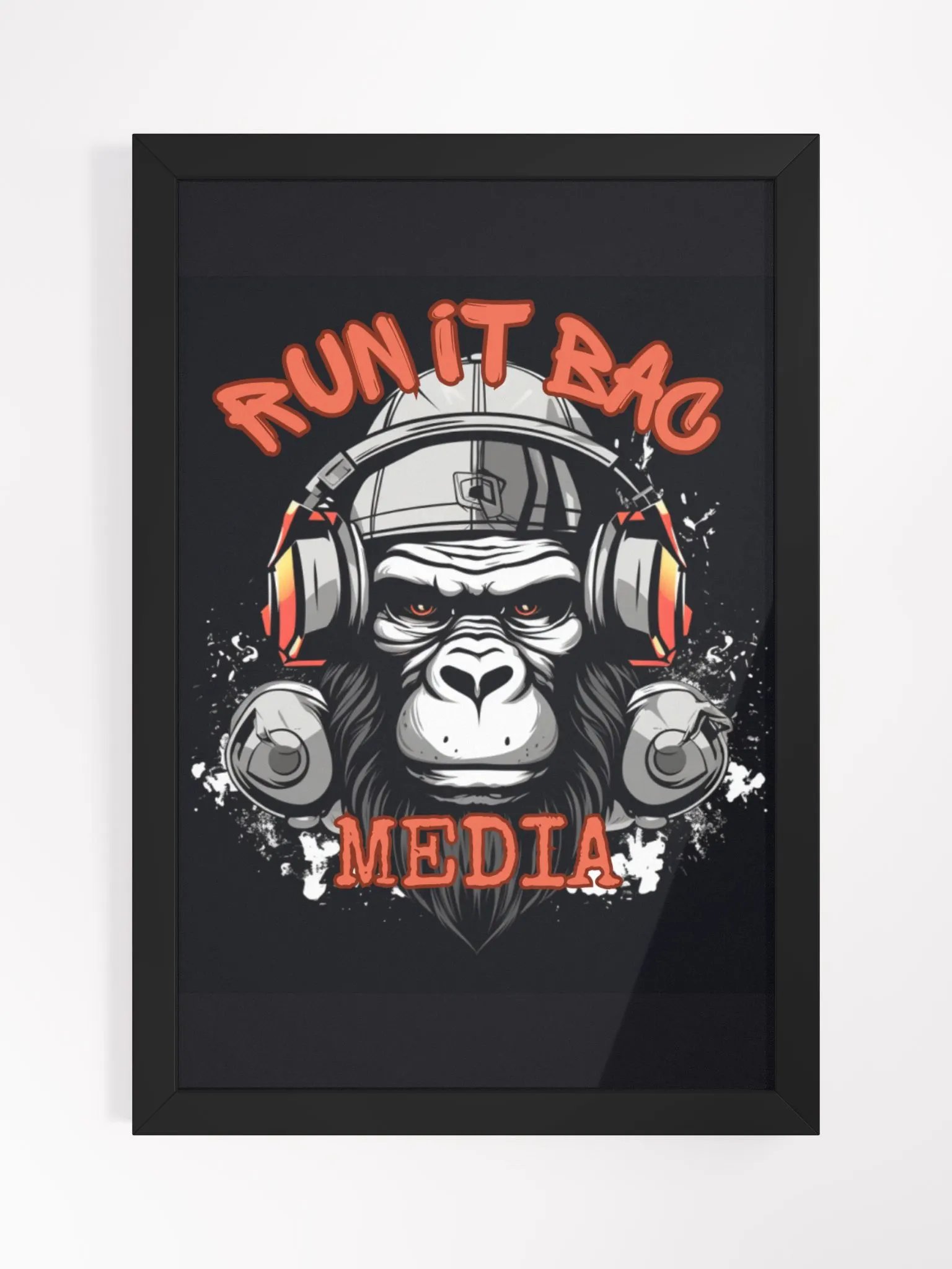 RUN It BAC Media Wall Poster Black product image (1)