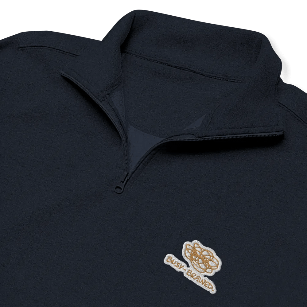 BUSY-BRAINED (brass bubble design) embroidered quarter zip product image (11)