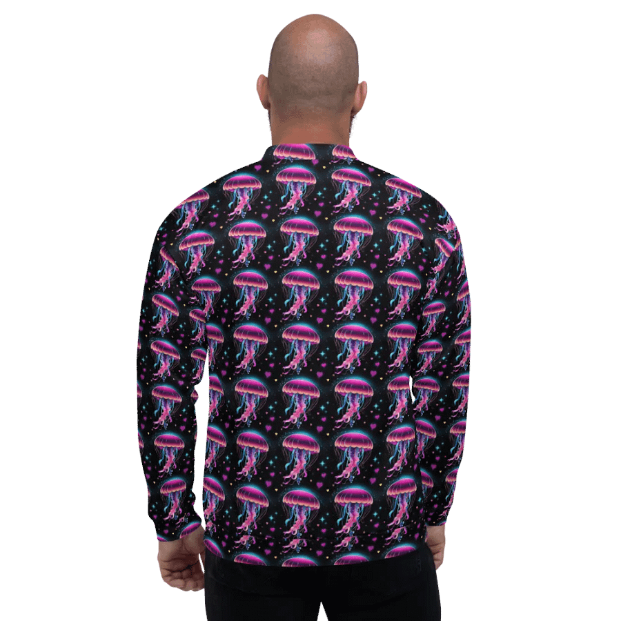 Funny Jellyfish All Over Print Bomber Jacket product image (4)