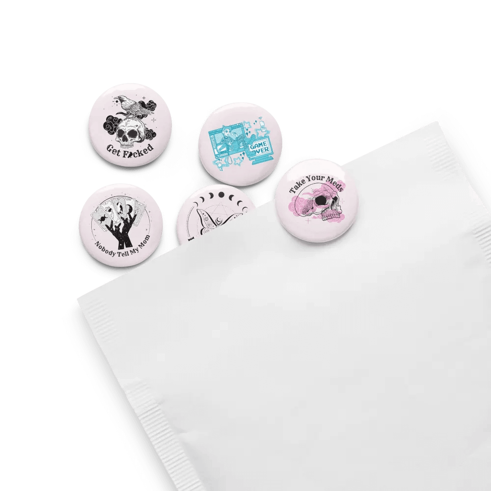 Pin Set of 5 (Pink Background) product image (8)