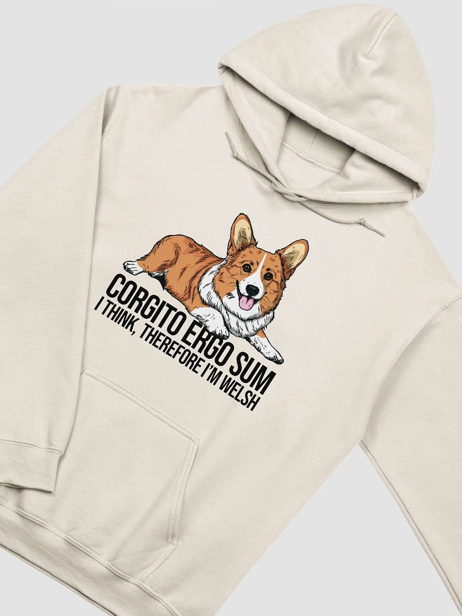 Corgito Ergo Sum Hooded Sweatshirt of a Pembroke Welsh Corgi | Funny Hoodie for Herding Dog Paw-rents product image (19)
