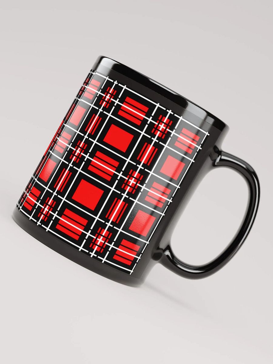 8T Sips Founders Plaid Black Glossy Mug product image (4)
