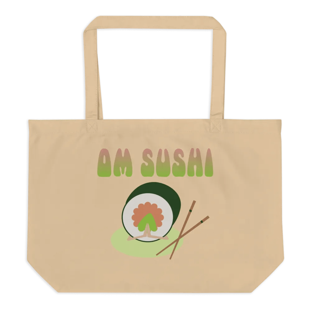 Quirky Om Sushi Eco-Friendly Large Tote Bag product image (1)