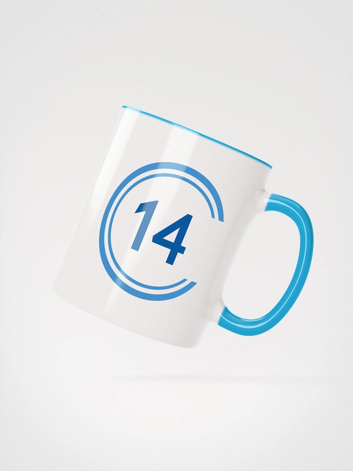 C14 Ceramic mug with blue interior product image (3)